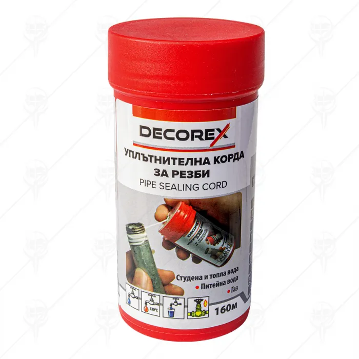 КОНЕЦ ЗА УПЛЪТНЕНИЕ НА РЕЗБИ DECOREX КОНЕЦ ЗА УПЛЪТНЕНИЕ НА РЕЗБИ DECOREX