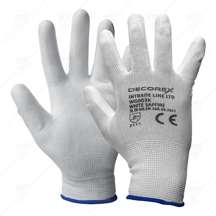 GLOVES LATEX STRENGTHENED WHITE SAPFIRE