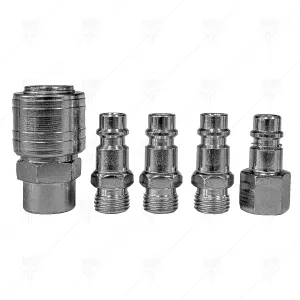 AIR QUICK COUPLINGS 1/4 5PCS. PREMIUM