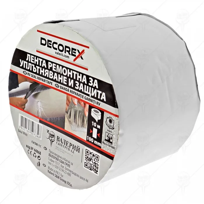 RV SEAL REPAIR TAPE WHITE 100 mm x 10 m DECOREX RV SEAL REPAIR TAPE WHITE 100 mm x 10 m DECOREX