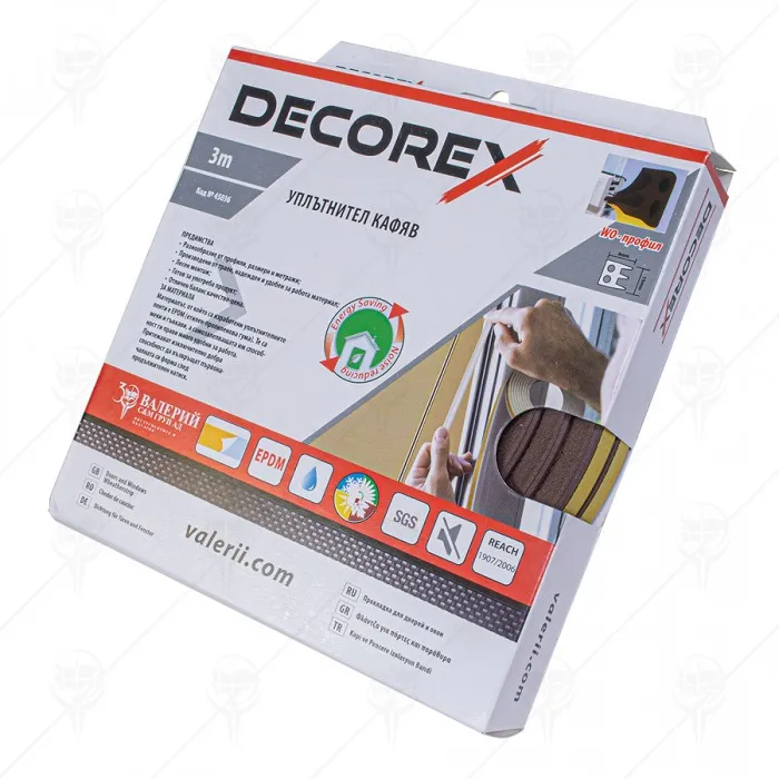 УПЛЪТНИТЕЛ 3 м х 8 мм WO DECOREX УПЛЪТНИТЕЛ 3 м х 8 мм WO DECOREX