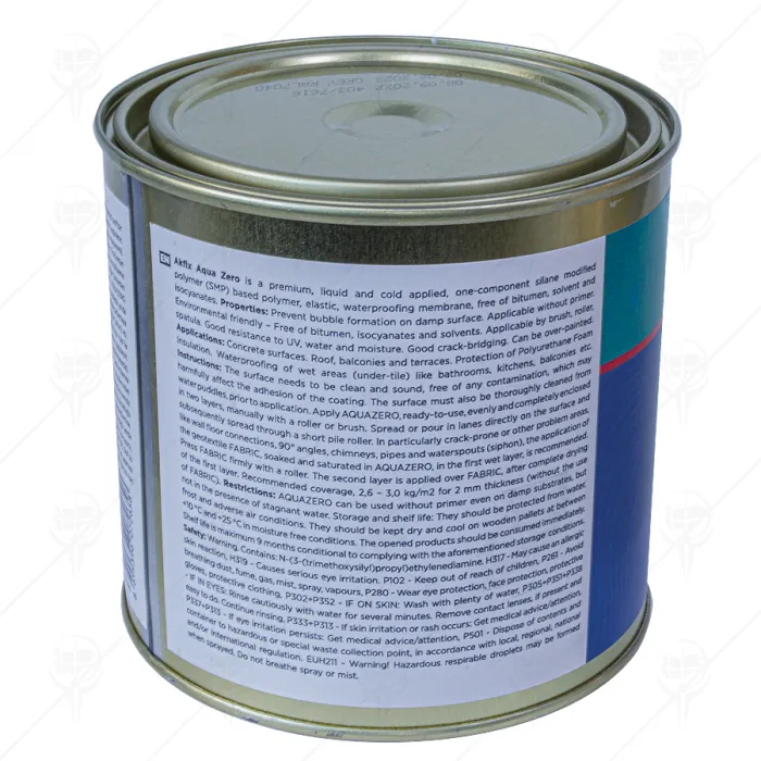 AQUAZERO HYBRID MEMBRANE FOR WATERPROOFING 1 kg GRAY AKFIX