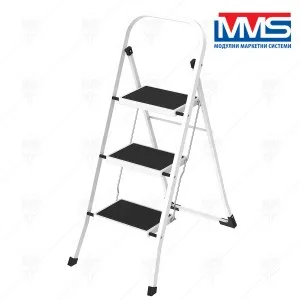 HOUSEHOLD STEEP LADDER 2+1 MMS 150 kg EN14183