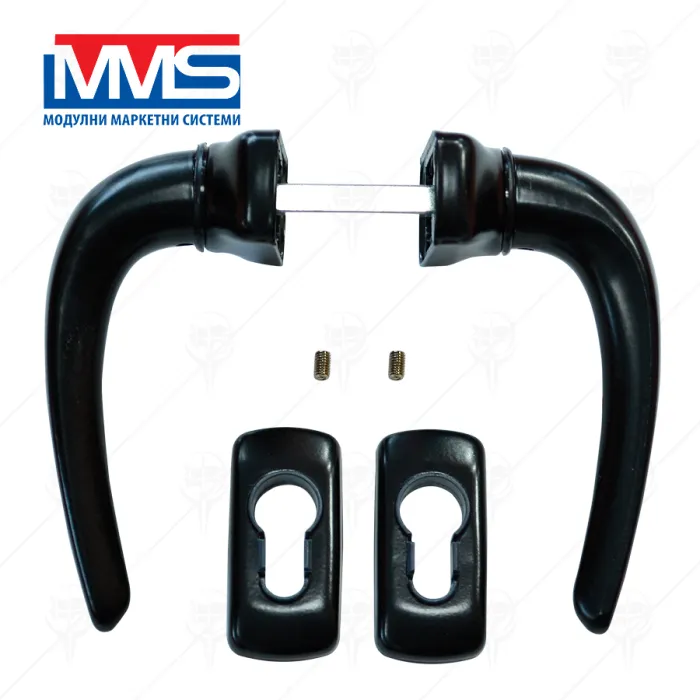 DOOR HANDLE PVC BLACK MMS