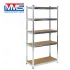 СТЕЛАЖ МЕТАЛЕН 5х175 кг EKO MDF 180х90X40 см