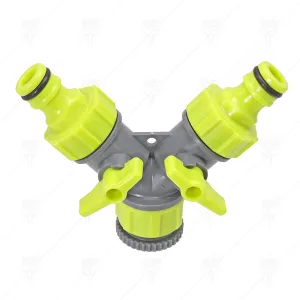 2-WAY TAP ADAPTOR WITH SCREW 3/4-1/2"