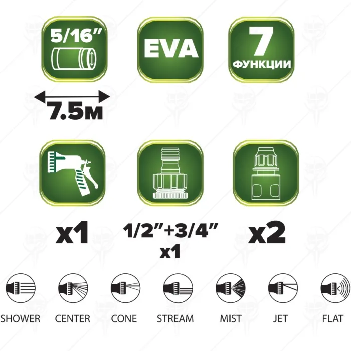 МАРКУЧ СПИРАЛА 7.5м КОМПЛЕКТ + ПИСТОЛЕТ+КОНЕКТОРИ HERLY-S МАРКУЧ СПИРАЛА 7.5м КОМПЛЕКТ + ПИСТОЛЕТ+КОНЕКТОРИ HERLY-S