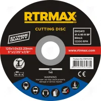 ДИСК ЗА МЕТАЛ/INOX 125*1.0 RTR-MAX