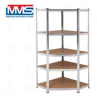 METAL RACK CORNER MDF 5x175kg 180x70x70x40 sm