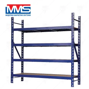 METAL RACK 4х800 kg 200х200x60 sm BLUE