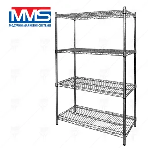 METAL RACK 4х250 КГ HEAVY DUTY 137х92X46 sm CHROME