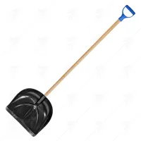 Recycled PP Snow Shovel (37 cm) with Handle &ndash; Black (Valeriy)