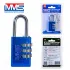 PADLOK COMBINATION ALUMINIUM 28 MM -BLUE
