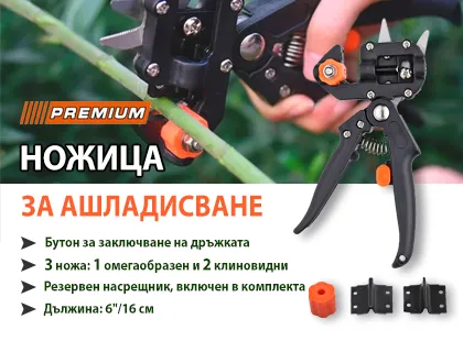 Ножица за ашладисване Premium с три накрайника: Какво ви е нужно за успешно присаждане на растенията в овощарството и лозарството? Ножица за ашладисване Premium с три накрайника: Какво ви е нужно за успешно присаждане на растенията в овощарството и лозарството?